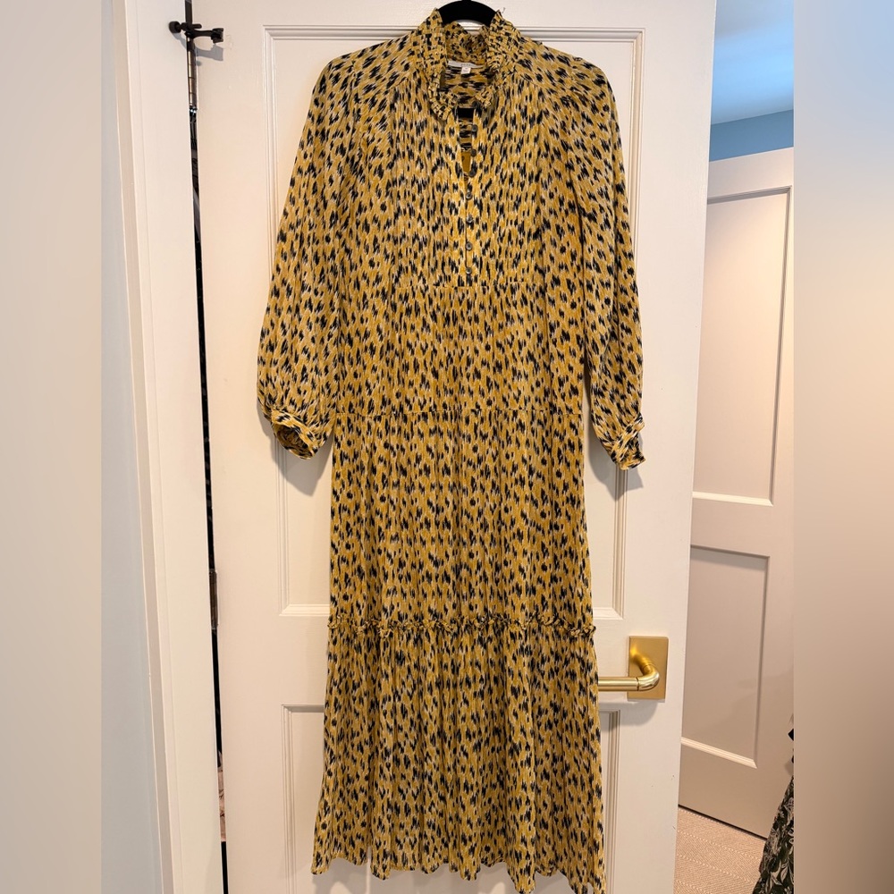 Joie Yellow and Black Patterned Dress